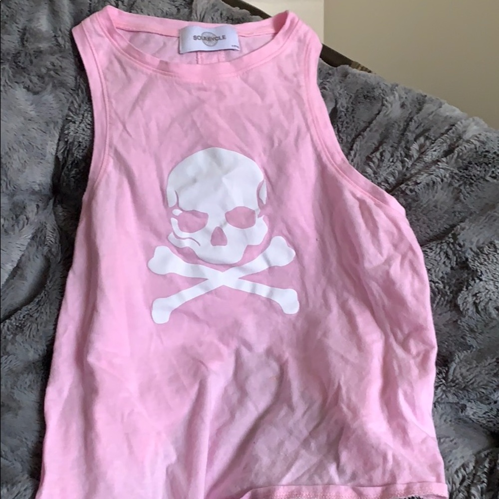Soul cycle pink crop top